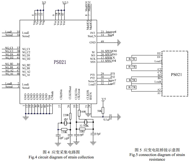 圖 4 應(yīng)變采集電路圖 圖 4 應(yīng)變采集電路圖